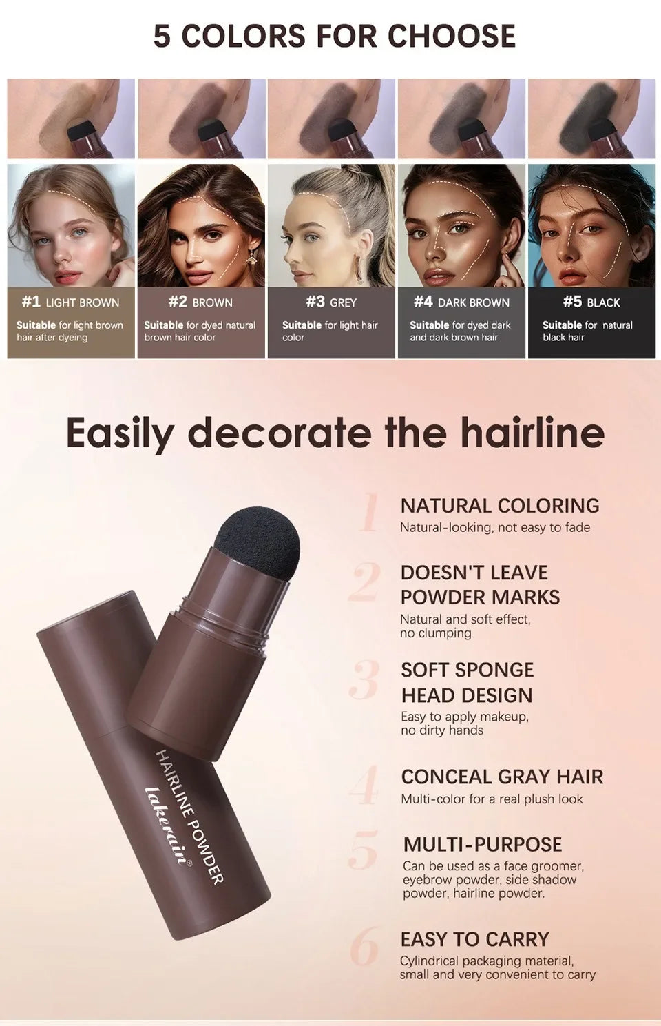 Pó Capilar para Entradas (Hairline Powder)
