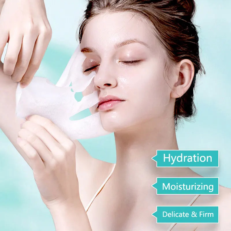 Kit 10 Pçs - Máscara facial- ácido hialurônico.