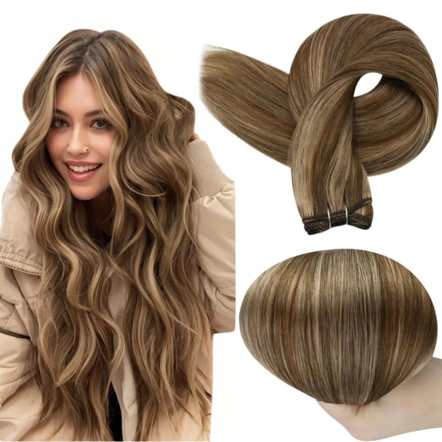 Extensões de Cabelo Humano Liso