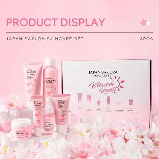 Kit Facial Sakura com 6 Peças – Cuidados Completos para a Pele