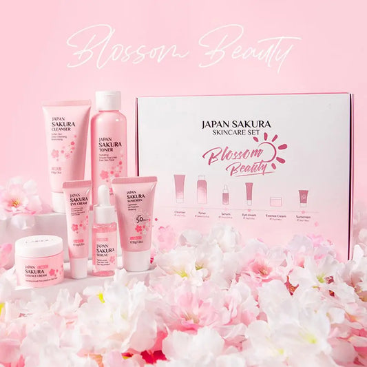 Kit Facial Sakura com 6 Peças – Cuidados Completos para a Pele