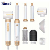 Tinsol 7 em 1 Escova Secadora Íônica com Difusor e Modelador