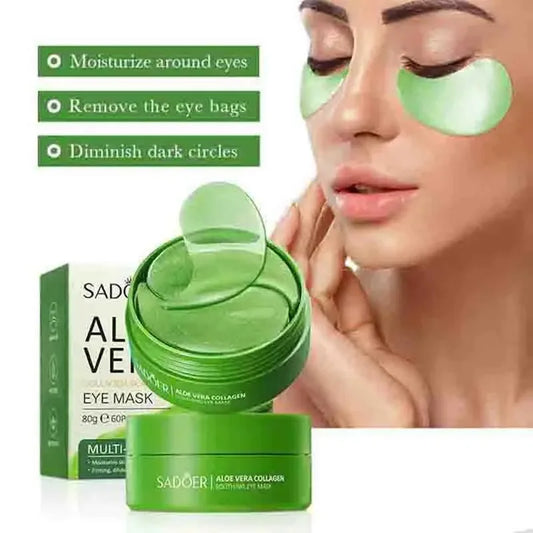 60 Unidades de Máscara para Olhos com Colágeno e Aloe Vera