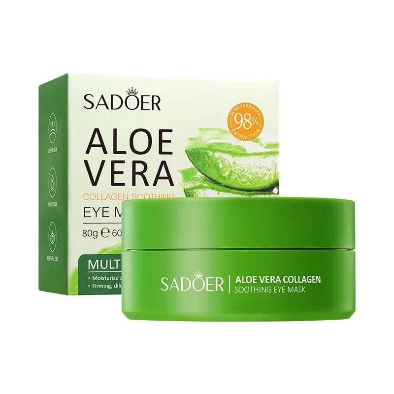 60 Unidades de Máscara para Olhos com Colágeno e Aloe Vera