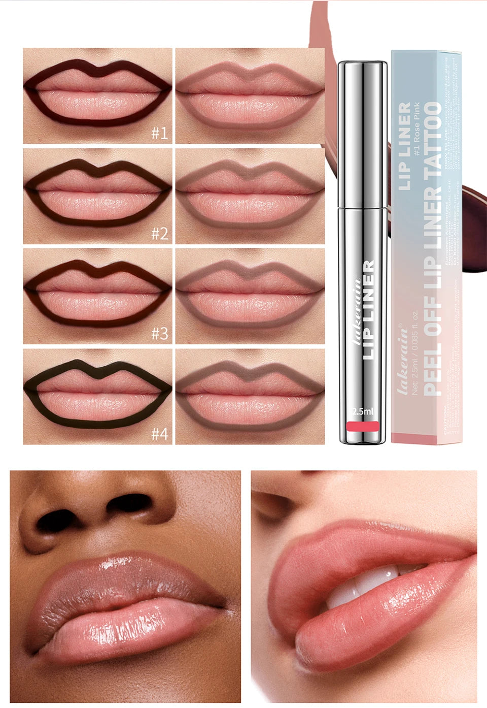 Tinta Labial Peel-Off Matre com Contorno