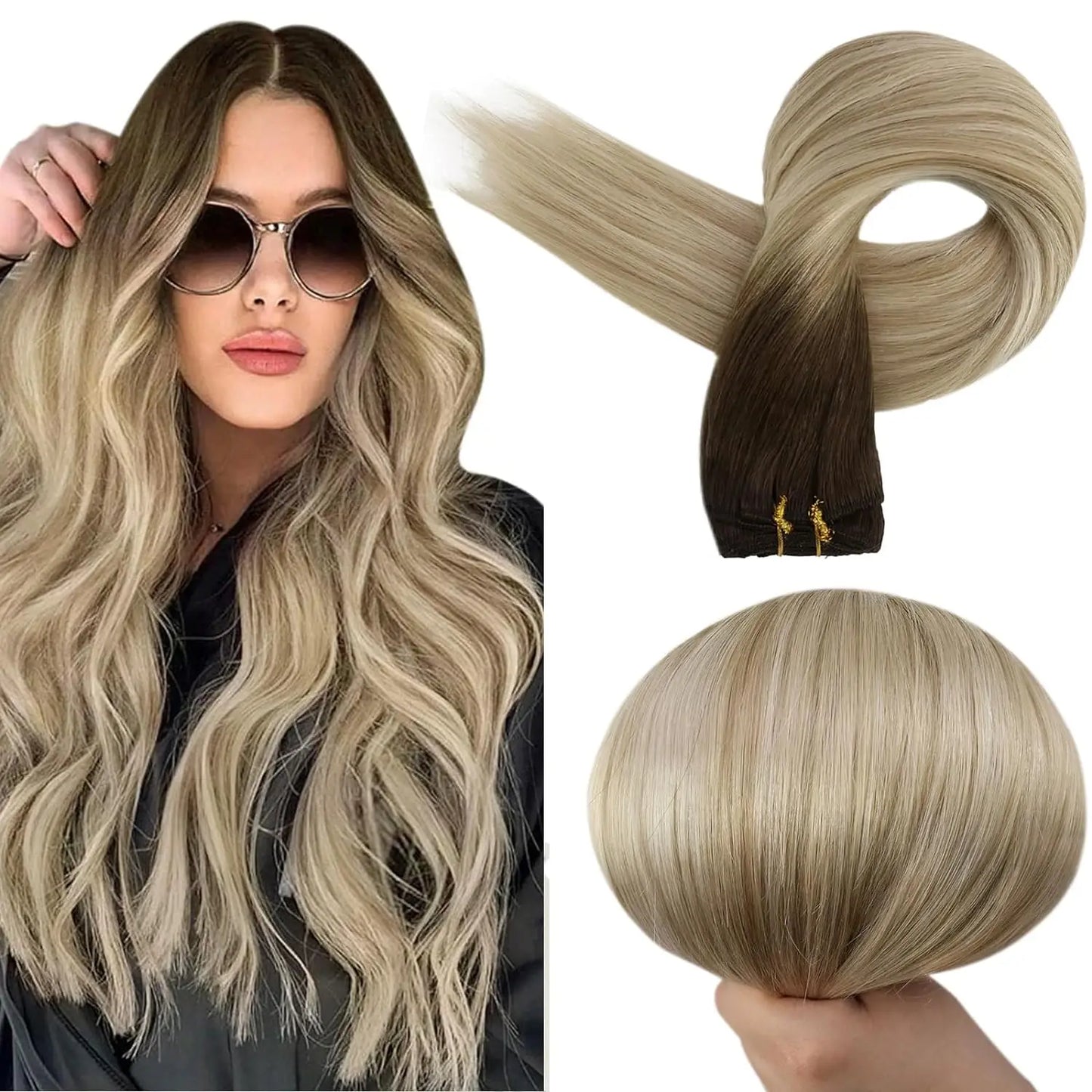 Extensões de Cabelo Humano Liso