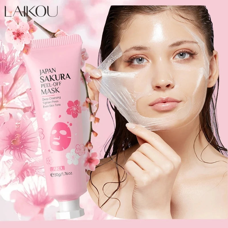 Máscara Facial de Ouro 24K LAIKOU com Sakura