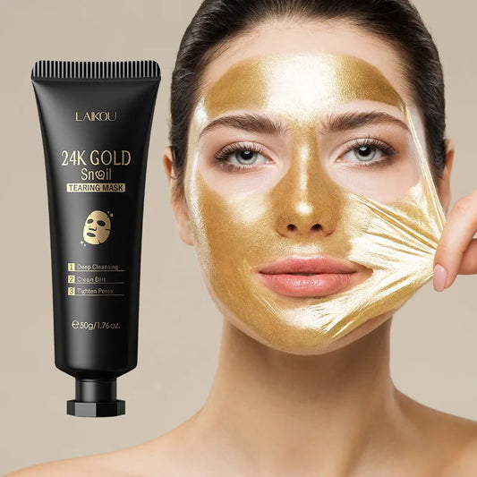 Máscara Facial de Ouro 24K LAIKOU com Sakura