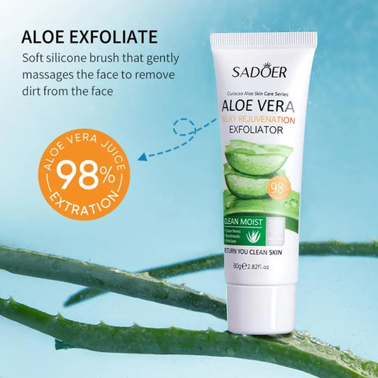 Gel Esfoliante Facial de Aloe Vera – Limpa, Hidrata e Remove Cravos