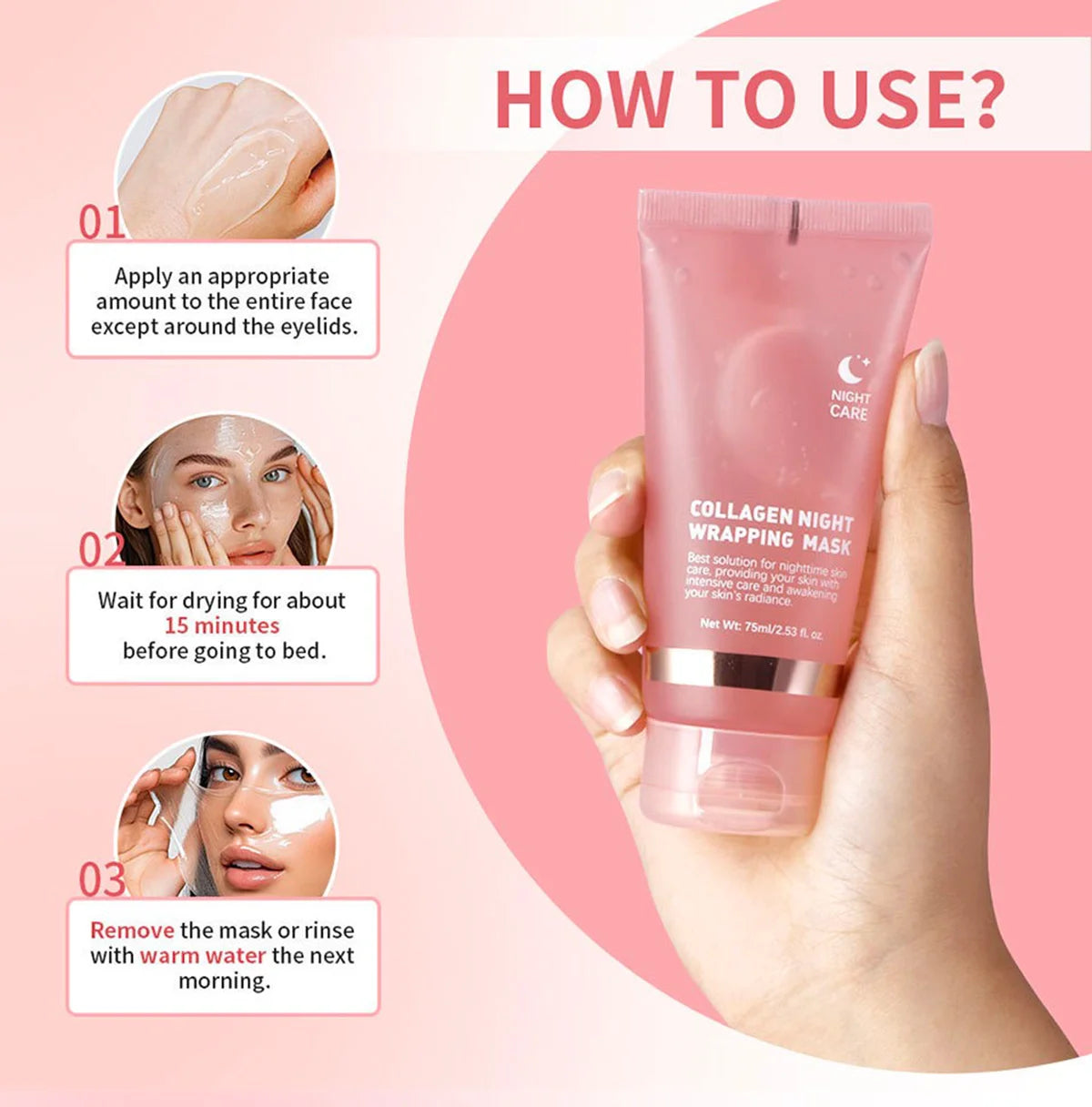 Máscara Facial Peel-Off de Colágeno