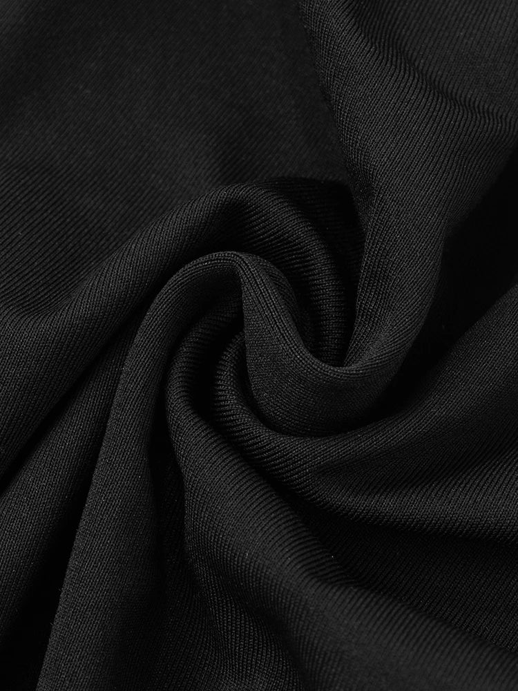 Macacão feminino sexy com alça única, estilo meia-noite.