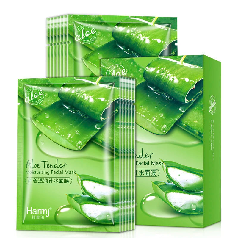 Kit 10 Pçs - Máscara facial- ácido hialurônico.