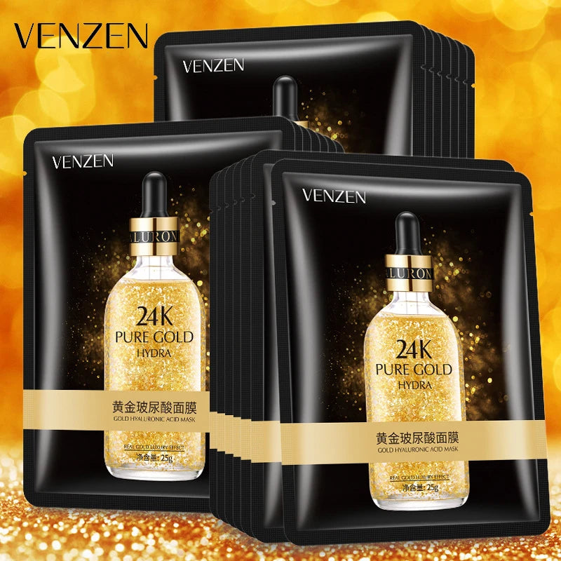 Kit 10 Pçs - Máscara facial- ácido hialurônico.