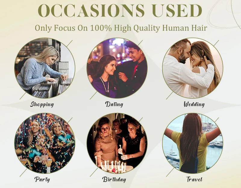 Extensões de Cabelo Humano Liso