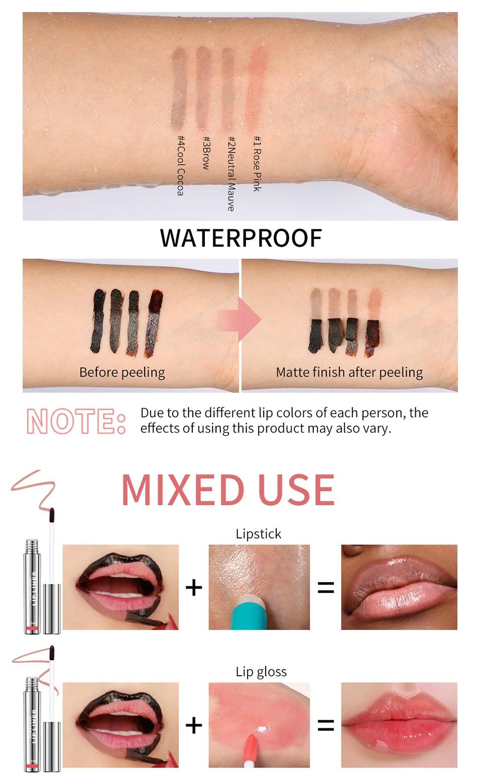 Tinta Labial Peel-Off Matre com Contorno