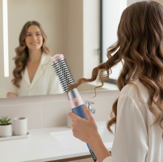 Escova Secadora 5 em 1 – Modela, Alisa e Seca em Minutos