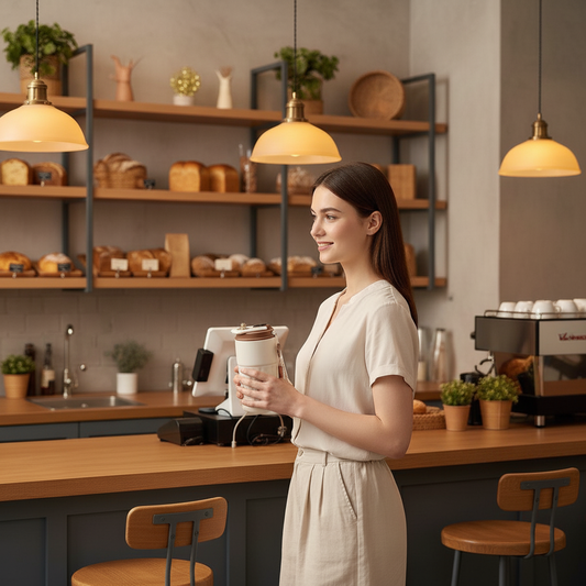 Copo Térmico Inox 450ml com LED Antivazamento