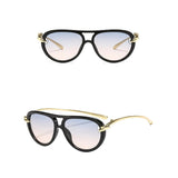 Óculos de Sol Aviador Luxo Feminino – Armação Premium Preto & Dourado UV400