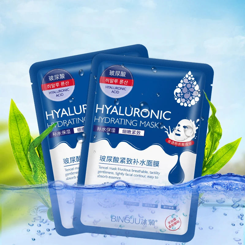 Kit 10 Pçs - Máscara facial- ácido hialurônico.