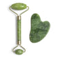 Kit Rolo de Jade + Gua Sha – Massagem Facial Antirrugas