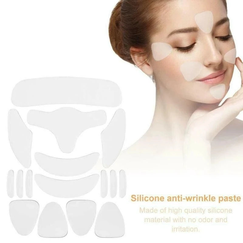 Adesivo de Silicone Reutilizável – Antirrugas para Testa e Olhos