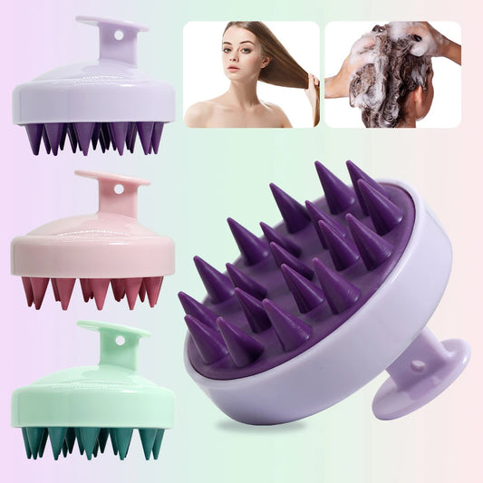 Escova OliVêra Massageadora de Couro Cabeludo e Cabelo em Silicone