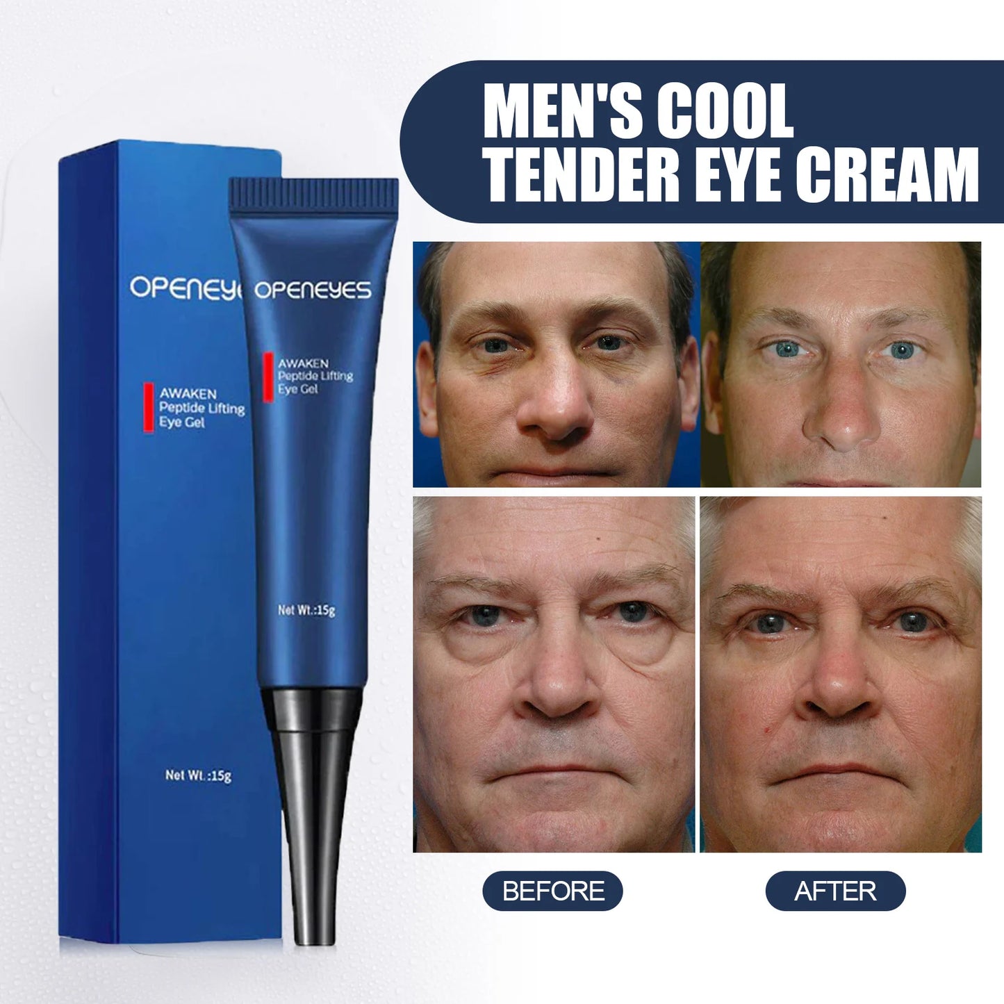 Creme para Olhos com Retinol Masculino – Antiolheiras, Antiinchaço e Hidratante