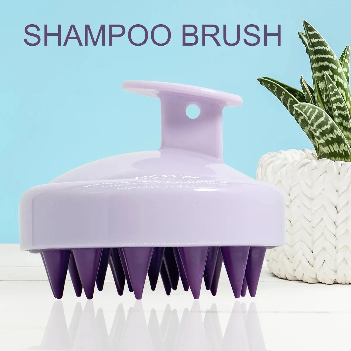 Escova OliVêra Massageadora de Couro Cabeludo e Cabelo em Silicone