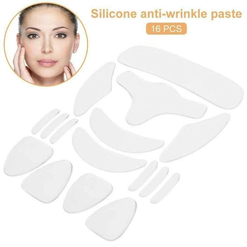 Adesivo de Silicone Reutilizável – Antirrugas para Testa e Olhos