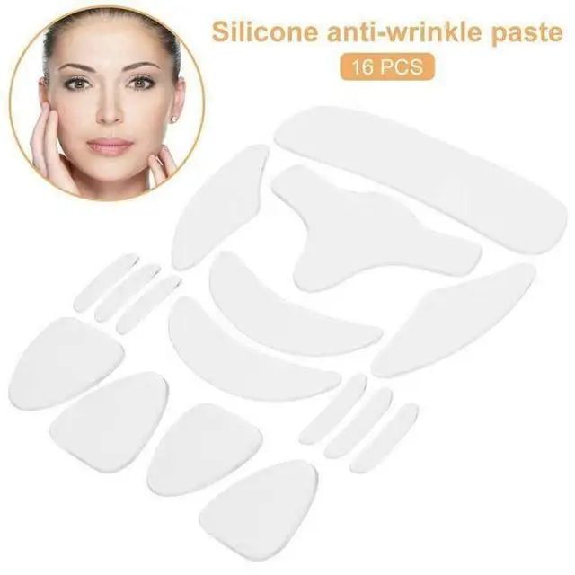 Adesivo de Silicone Reutilizável – Antirrugas para Testa e Olhos