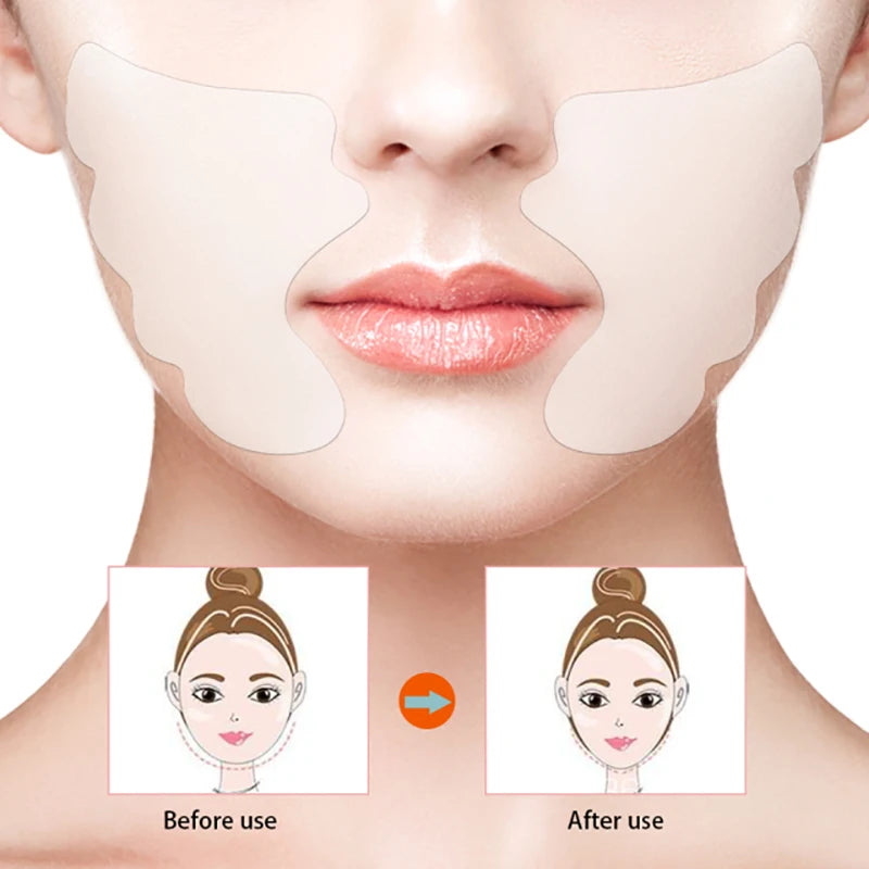 Adesivo de Silicone Reutilizável – Antirrugas para Testa e Olhos