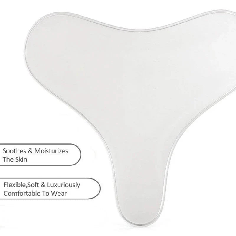 Adesivo de Silicone Reutilizável – Antirrugas para Testa e Olhos