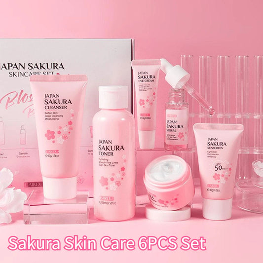 Kit Facial Sakura com 6 Peças – Cuidados Completos para a Pele