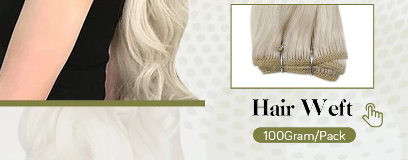 Extensões de Cabelo Humano Liso