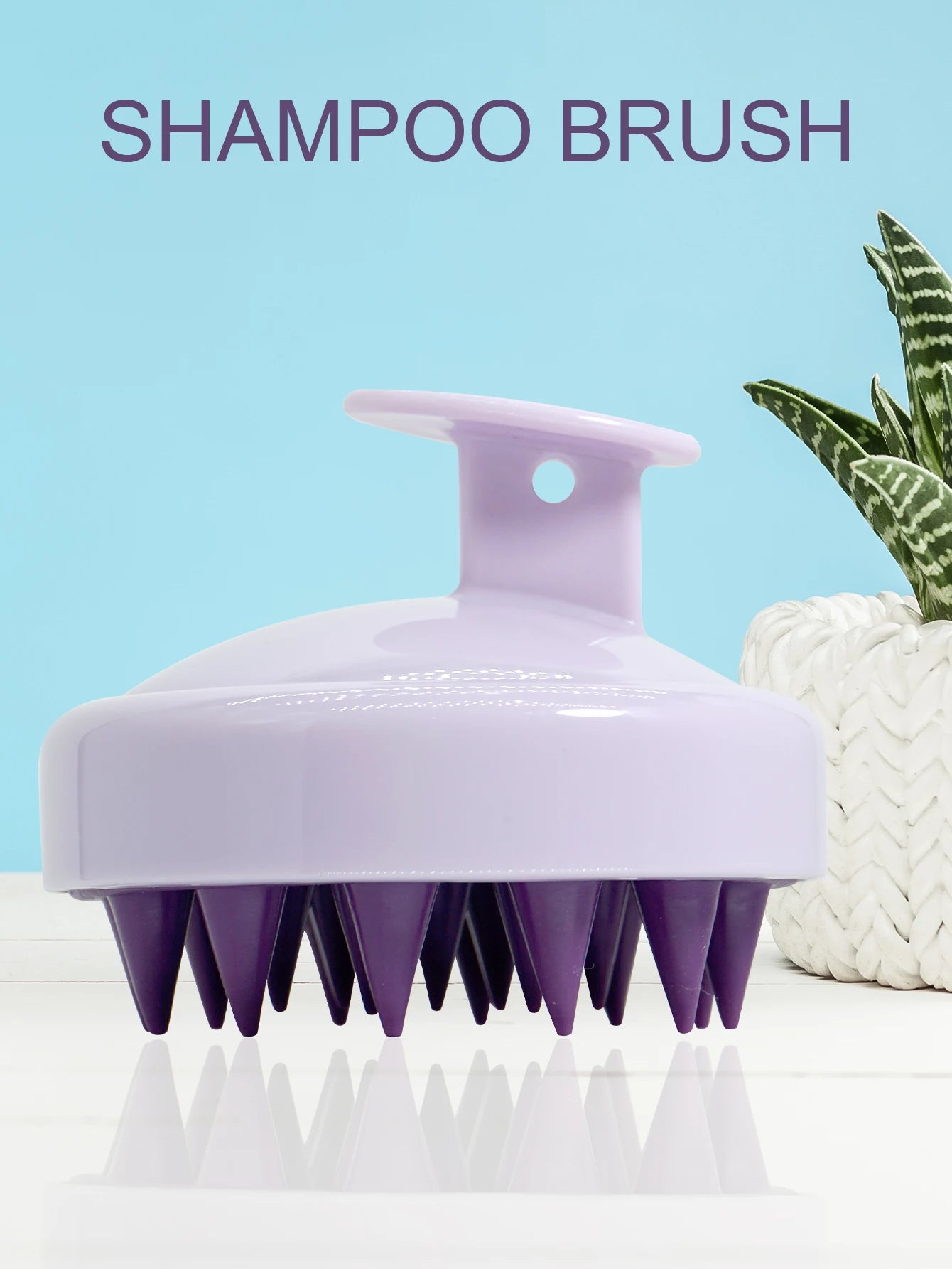 Escova OliVêra Massageadora de Couro Cabeludo e Cabelo em Silicone