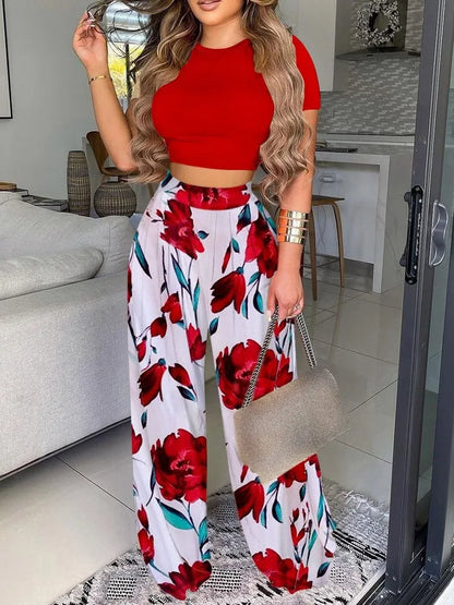 Conjunto Feminino 2 Peças – Top Curto Sexy + Calça com Cintura Corset | Estilo Elegante e Justo para o Verão