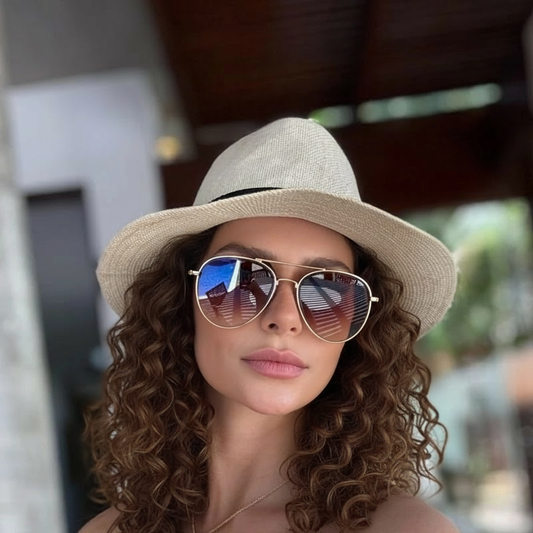 Óculos de Sol Aviador Unissex UV400 – Acetato e Metal Premium